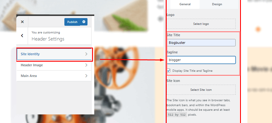 how-to-add-site title-and-tagline