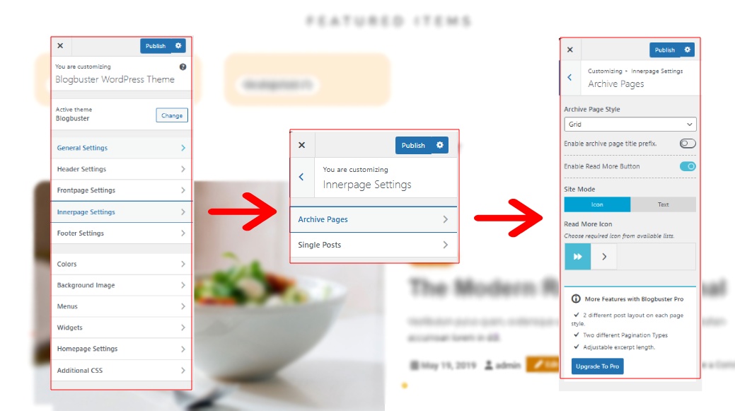 archive page settings