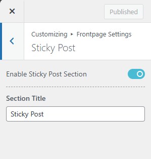 sticky posts in Blogbuster