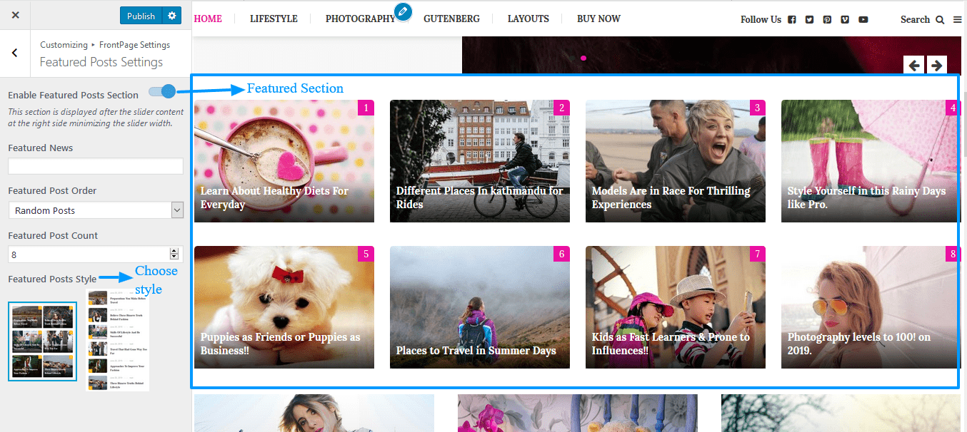 How to Configure Featured Posts Settings? – Color Blog