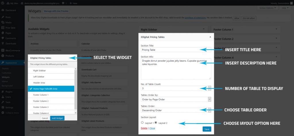 edigital pricing-table