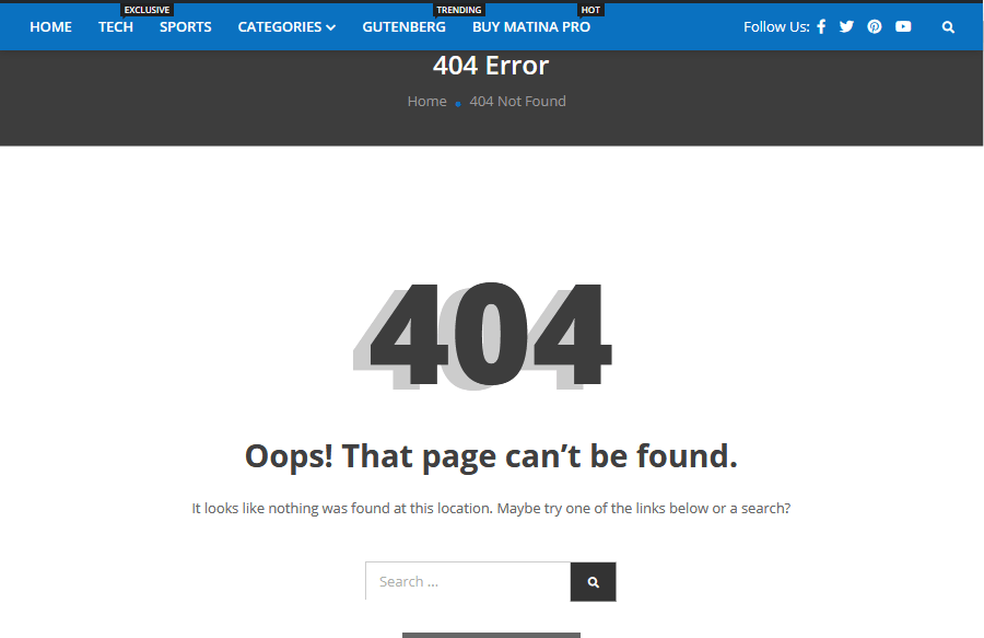 configure 404 page