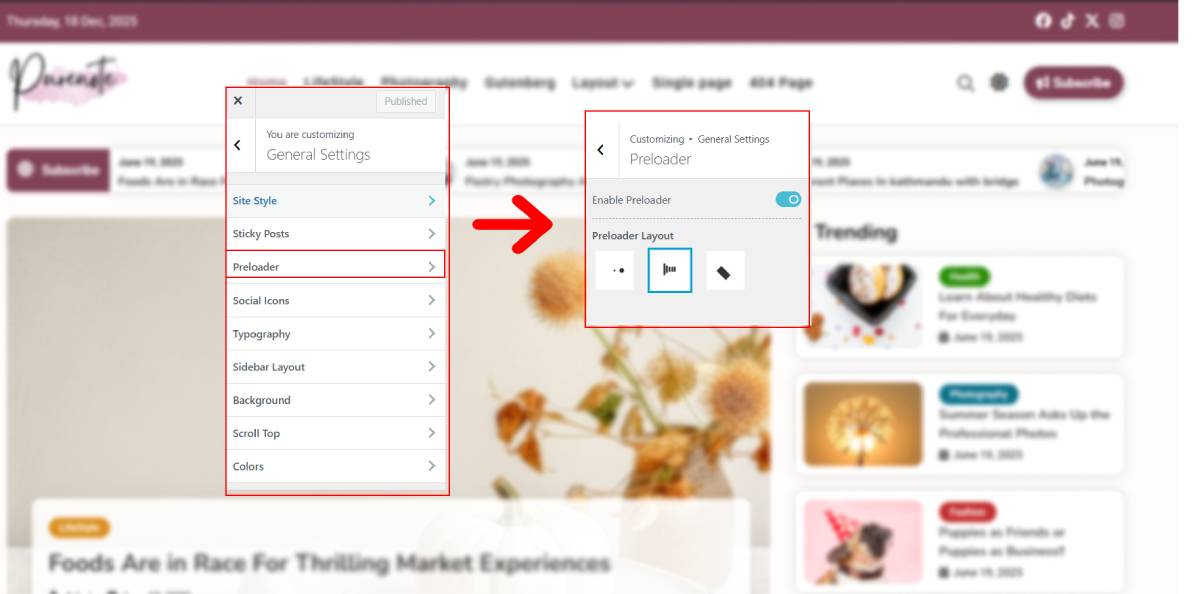 Preloaders in Purenote