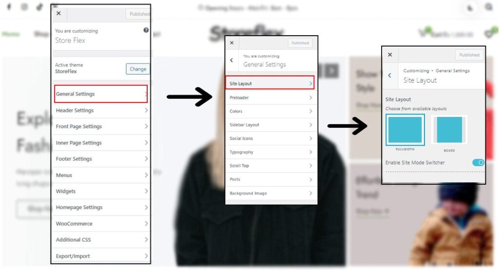 StoreFlex_ General Settings_ Site Layout