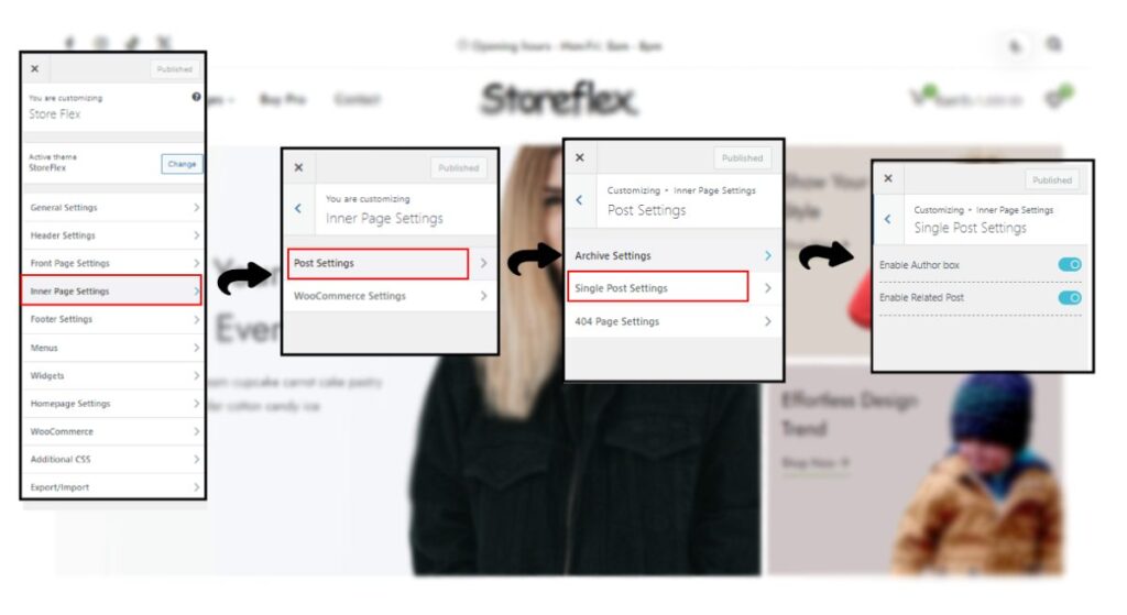 StoreFlex_ Single Post Settings