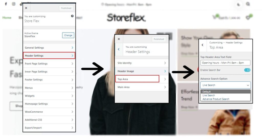 StoreFlex_ Top Area Customizer